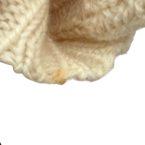 Vintage Abercrombie & Fitch Cream Wool Cable Knit Cricket Sweater Preppy Medium - Picture 12 of 15